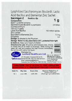 Sacmigut Z Orange Flavour Sachet 1 Gm